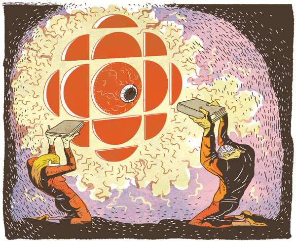 The CBC could be a force for CanLit. Why isn't it? Illustration by Dushan Milic