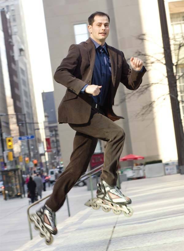 Toby Heaps demonstrates his style in Toronto. Photo by Steve Payne