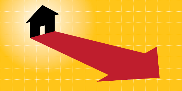 House prices: what goes up, must come down? Illustration by Graham F. Scott.