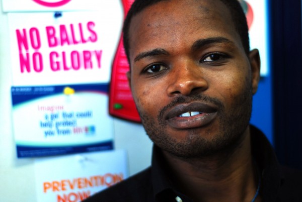 John Mathenke, a Nairobi sex worker, was diagnosed with HIV in early July. He has gone public with his story and started an organization to help other young gay sex workers avoid contracting the disease. Photo by Siena Anstis.