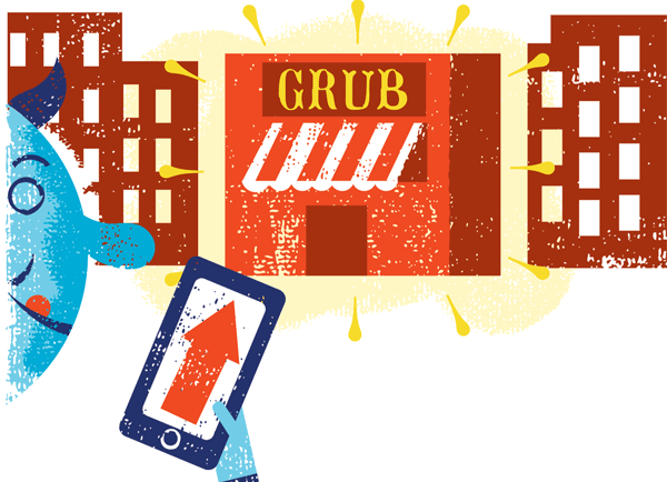 In ways large and small, having the internet in your pocket changes the urban experience. Illustration by Matt Daley.