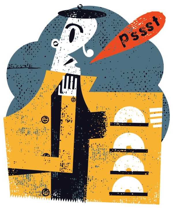 In some corners of the web, piracy is a form of curation. Illustration by Matt Daley.