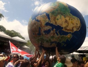 Participants at the 2009 World Social Forum in Brazil. Copyright Vanderlei Almeida/Getty Images.