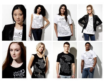 People sporting the G(irls) 20 "Pangaea" T-shirt.