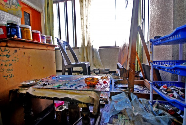 Bassam and Zahra's studio in Damascus.