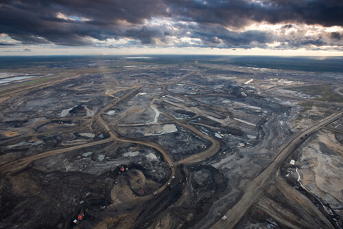 Syncrude Aurora Oil Sands Mine, north of Fort McMurray, Canada.